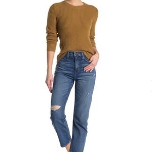 •MADEWELL• Classic Straight Jean Distressed